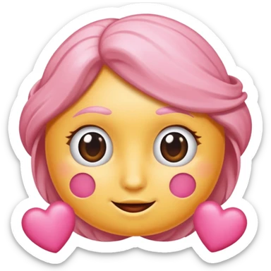 Um coração cor de rosa claro, e atenção com vários acessórios super fofoss sticker