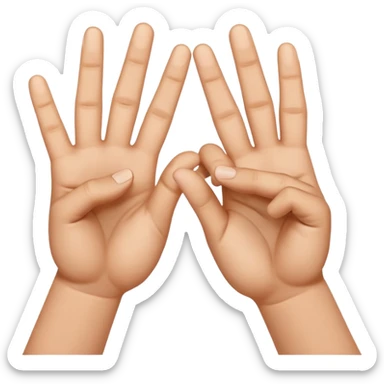 Can you please create a copy and paste-able emoji  (iPhone) of Jameis Winston’s ‘eating Ws’ sign?  It’s basically the ring finger and middle fingers interlocked and the pinky and index fingers off to the side (thumb in). sticker
