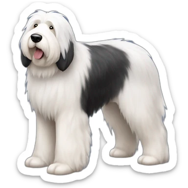 Dog old english sheepdog full-height sticker
