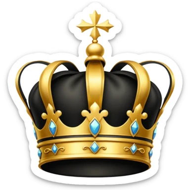 can you make some kind of royal crown crest thats black and gold please sticker