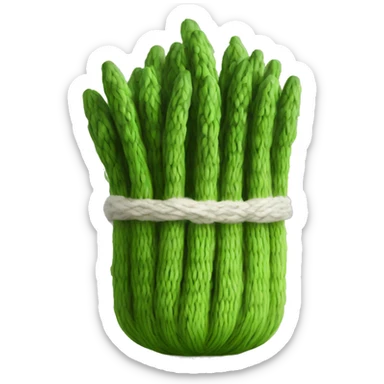 knitted asparagus sticker