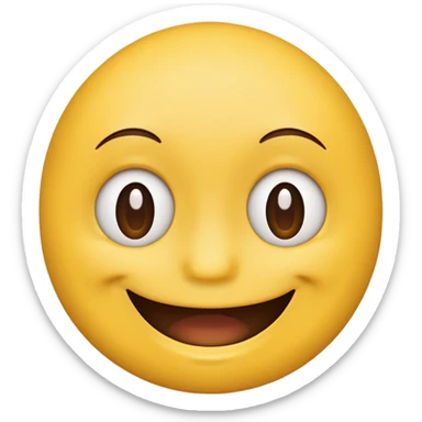 Half yellow half brown. No background. Make it look like an emoji. In smiley format. No hair sticker