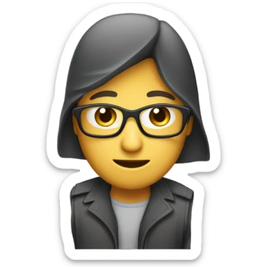 une personne qui envoie des sms sticker