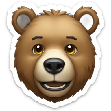 Bear with rad gag sticker