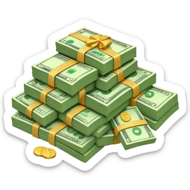 Traces of money sticker