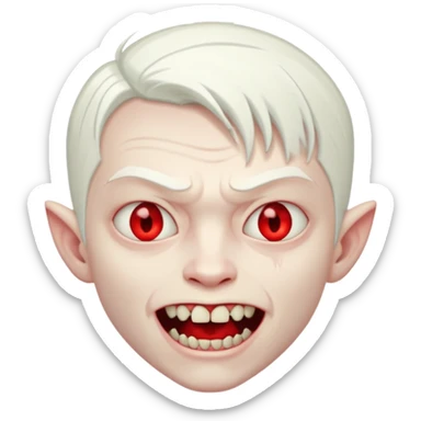 Boy albino vampire sticker