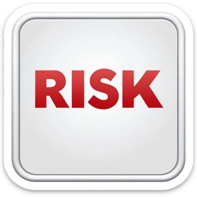 Red stamped text in a rectangle saying in all caps RISK: MITIGATED sticker
