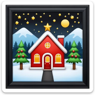 Christmas setting wallpaper style sticker