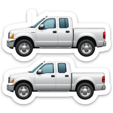 WHITE PICKUPTRUCK SIDE VIEW ELLISDON NAME ON TRUCK sticker