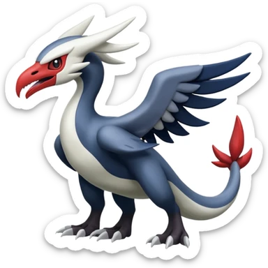 Yveltal-Lugia-Silvally-Fakémon-hybrid-creature (full body)  sticker