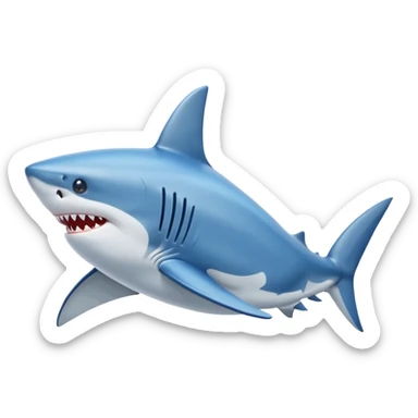 Put blue Nike shoes on the fins of the shark sticker