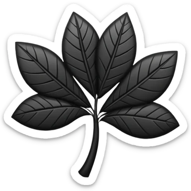 Un trébol de 5 hojas de color negro sticker