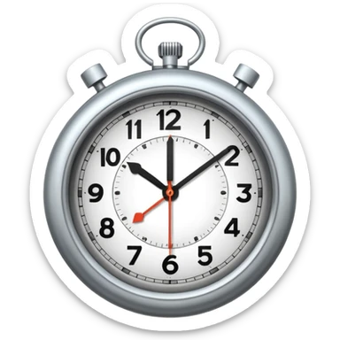 horloge avec la petite aiguille sur le 6 et la grande sur le 7 sticker