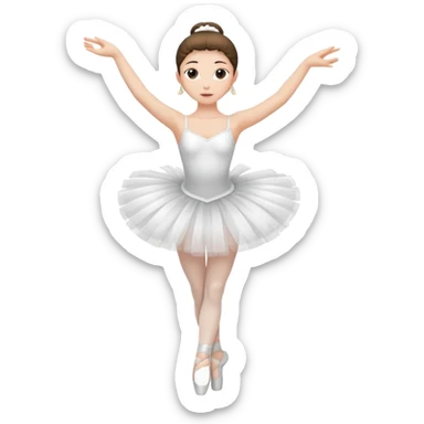 full body balet with tutu sticker