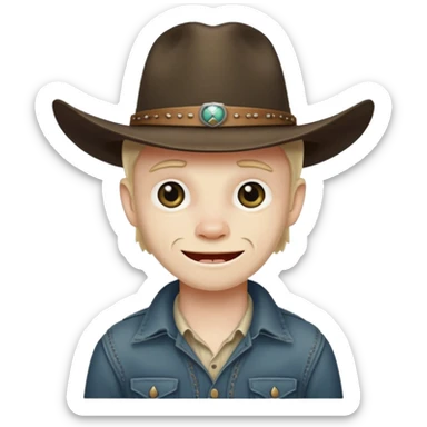 toothless hillbilly dogman wearing a stetson sticker