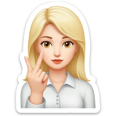 Lady sticking up middle finger sticker