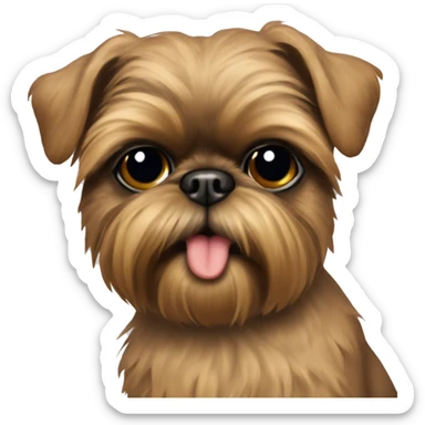brussels griffon peace sign  sticker