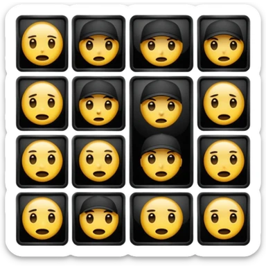 make a French urban rap emoji pack mixing city elements, emotional tension, dim street lighting and expressive faces to reflect lyrical depth sticker