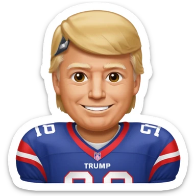 Donald trump supporting the commanders football team sticker