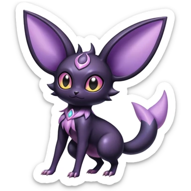 Shiny Dark Noibat-Espeon-Umbreon-Nidorino-fusion-hybrid full body sticker
