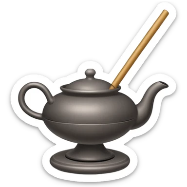 Burning incense on a holder  sticker