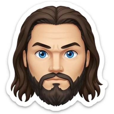 Blue eyes Jason mamoa sticker