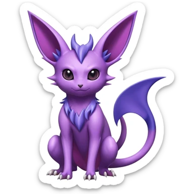 Cool Edgy Shiny Noibat-Espeon-Nidorino-hybrid  full body sticker