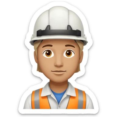 Arquitecto con casco blanco sticker