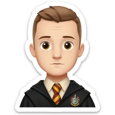 Josh Herdman is Gregory Goyle in harry potter, wear hogwarts uniform sticker