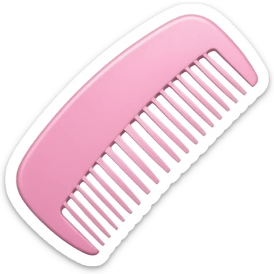 soft pink comb for hair styling sticker