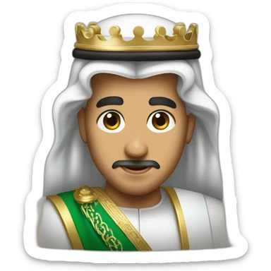 King of Saudi Arabia Salman face sticker