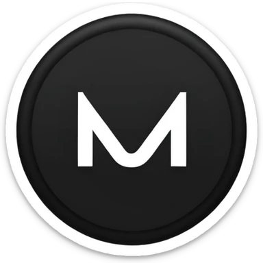 Black circle with “MB” written on in the middle of it. Nothing else no holes or anything. sticker