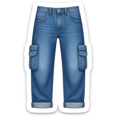 absurdly wide jeans with a dozen pockets sticker