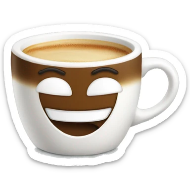 Cute espresso cup smiling sticker