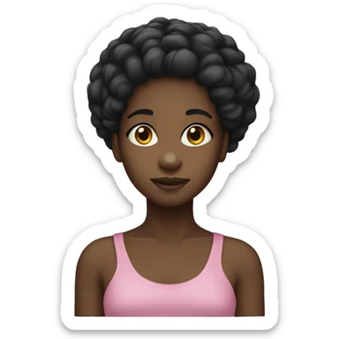 A black girl with 4C hair sticker