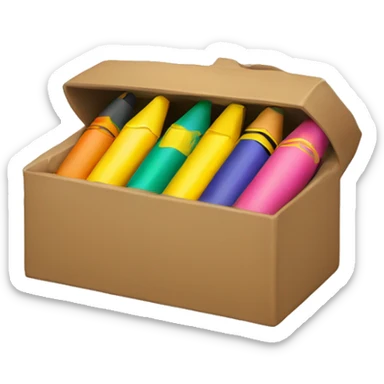 Yellow Crayon Box with 6 Crayons Inside sticker