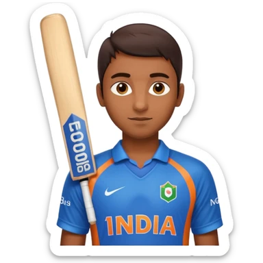 india in cricket jersey 18 number  sticker