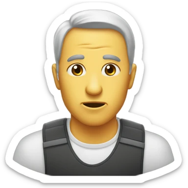 a face that implies a “oucch” when someone is mocking another one sticker