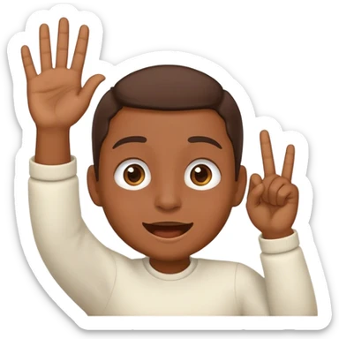 un emoji qui fait des youyou ou zagrouta avec la main sur la bouche pour montrer qui fait la zargrouta sticker