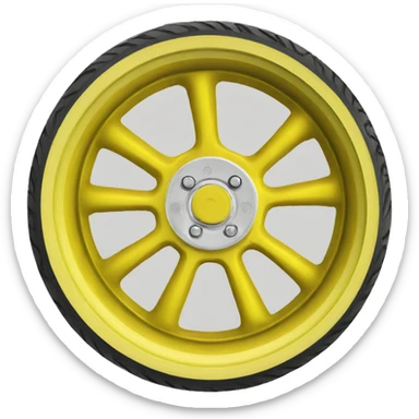 suspension spring yellow tractor wheel sticker