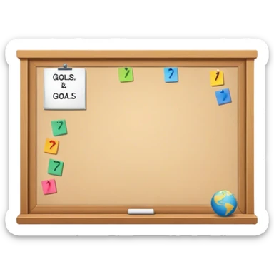 bulletin board reachable goals progress sticker