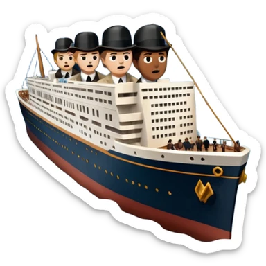 Make the Titanic sinking sticker