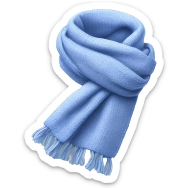 Realistic periwinkle winter scarf isolated. sticker