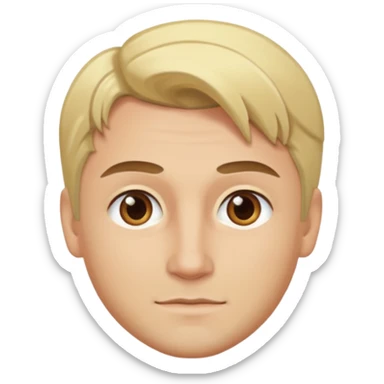 David Silveria with brown eyes, blonde hair l sticker