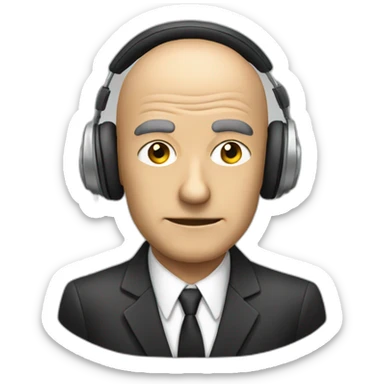 oppenheimer on headphones sticker