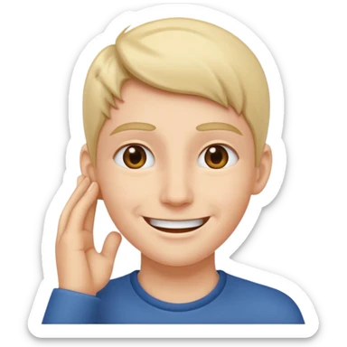 non sento (vantandoti) dito dietro orecchio sticker