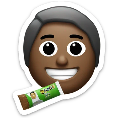 Man holding a snus sticker