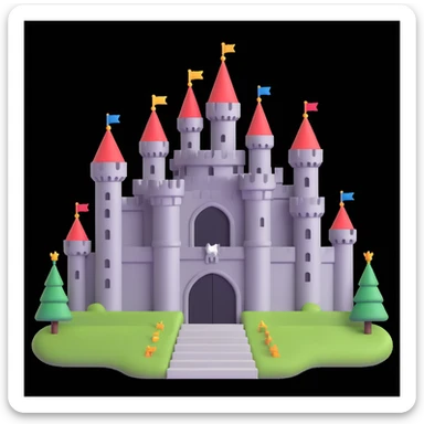 king and queen, castle background sticker