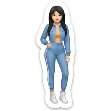 Kylie Jenner in full-length branded clothes sticker