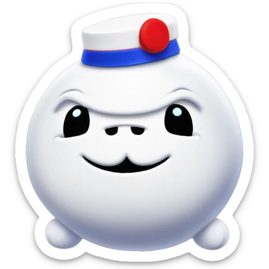 stay puft marshmellow man cat lumpy space princess sticker